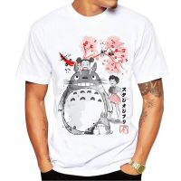 【HOT】Hot Anime Totoro T Shirt Men Kawaii Summer Tops Graphic Tees Japan Cartoon Clothing