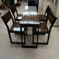 FURNITURE WORLD ชุดโต๊ะอาหาร HAVANA ขนาด 4 ที่นั่ง // MODEL : TB#220-B ดีไซน์สวยหรู สไตล์เกาหลี เก้าอี้พำนักต่ำ สินค้าขายดี แข็งแรงทนทาน ขนาด 120x40x75 Cm