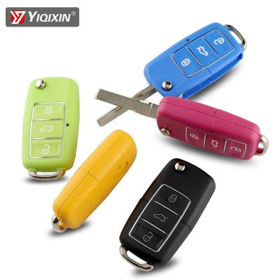 YIQIXIN Flip Folding Car Key Shell 3 Buttons For Volkswagen VW Jetta Golf Passat Beetle Polo Bora Remote Key Case Cover Fob