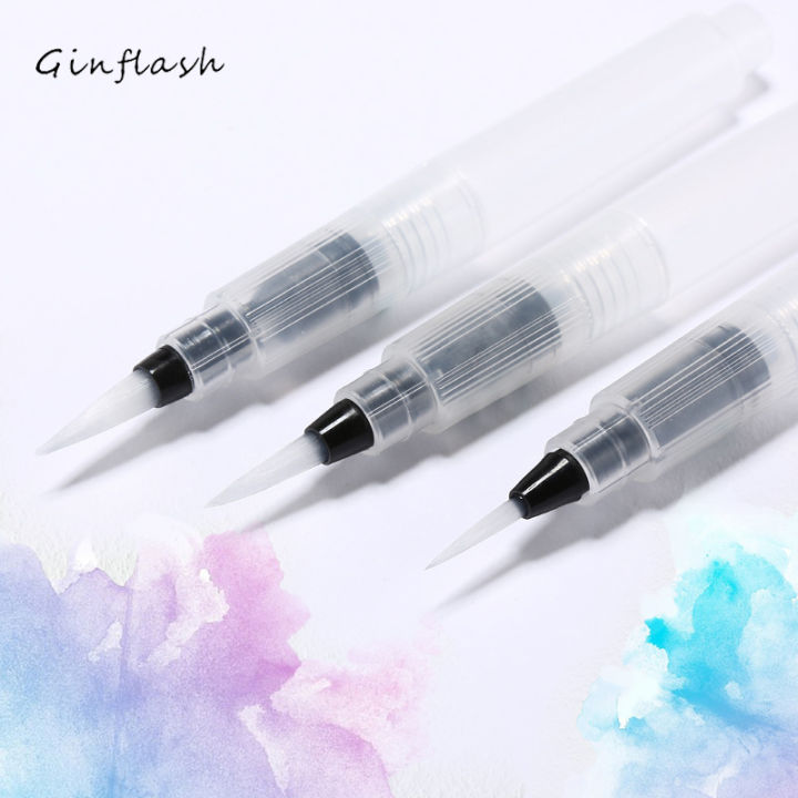 cw-ginflash-refillable-paint-brush-water-brush-ink-pen-water-color-soft-head-calligraphy-watercolor-paints-painting