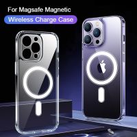 Original Transparent For Magsafe Magnetic Silicone Case For iPhone 14 13 12 11 Pro Xs Max XR Mini 8 Plus Wireless Charging Cover