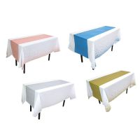 【JIU YU】☈℡❀  Toalha De Mesa Retangular Descartável Branco Impermeável Decoração De Festa De Aniversário Atacado