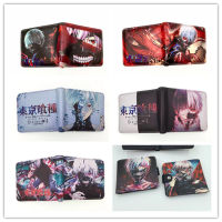 Tokyo Ghoul PU ผู้ชาย,กระเป๋าสตางค์ผู้หญิง1ช่องอัลบั้มรูป1ช่องซิป Dompet Koin 2ช่องใส่บัตร2ช่อง