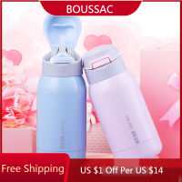 260ml 450ml Creative Stainless Steel Thermos Bottle with Straw Sports Thermos Bottle for Children Portable Thermos Straw