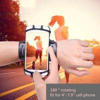 ☍ Universal Bag Sports Arm Band Wrist Cell Phone Holder Running Gym Armband Fitness 180° Rotating for 4-7.9 Mobile