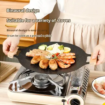 Teppanyaki plate store for gas cooktop