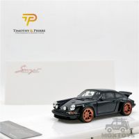 Timothy Pierre TP 1:64 964 Singer Coupe Dark blue copper wheels Resin Model Car