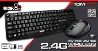 KW-760+WM-106 2.4G Wireless Keyboard &amp; Mouse ชุดเซทเมาส์+คีย์บอร์ดไวเลส