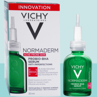 VICHY Normaderm Probio-Bha Serum 30 mL. (ขวดเขียว) เซรั่มบำรุงผิวหน้า คุมความมันส่วนเกินและจัดการปัญหาสิว