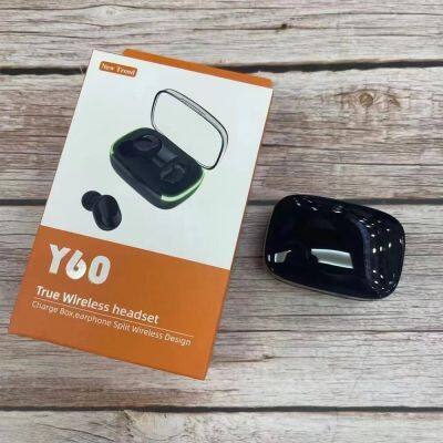 ZZOOI Y60 TWS Wireless Earphones Bluetooth 5.0 Earbuds With Mic Charging Box Headset Headphones with Retail Package Box