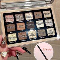 Pearlescent Matte Eye Shadow Palette Makeup With Free Brush Polarized Glitter Eye Shadow Non-Flying Powder Makeup Cosmetics