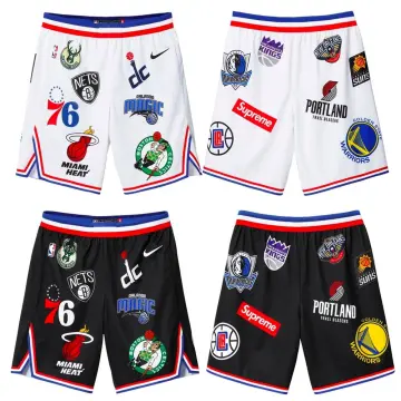 Supreme NBA Teams Logo Shorts Black - Basketball Shorts Store