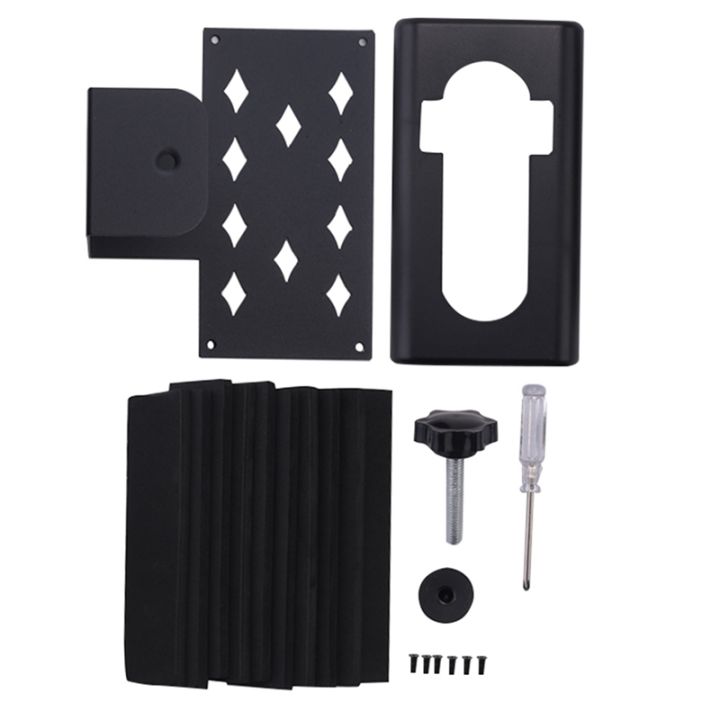 anti-theft-video-doorbell-mount-no-drill-mounting-bracket-wedge-adapter-holder-for-rentals-just-a-stand-black