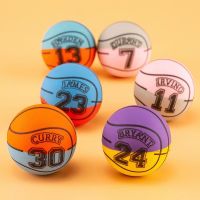 【YF】⊕✓✷  2Pcs Basketball Rubber Balls Jumping Bouncing Stress Garden Child Restless Outdoor Games Kids Boy