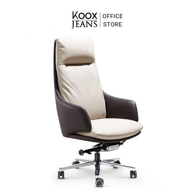 KOOXJEANS เก้าอี้บอสเก้าอี้หนังสำนักงานเหมาะกับการทำงานเก้าอี้คอมพิวเตอร์ A2031