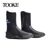 [COD] 5mm Diving shoes warm and cold fashion swimming boots motorboat snorkeling beach black wading