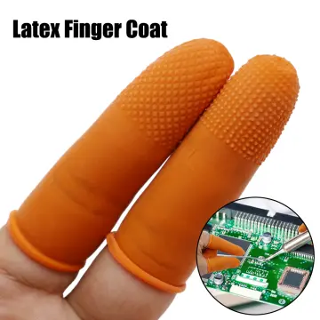 Disposable Latex Finger Cots 200pcs (Large), Anti-Static Rubber Fingertips  Protective Finger Gloves Applicators for Electronic Repair, Painting