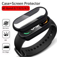 2in1 Case Screen Protector for Xiaomi Mi Band 8 7 6 5 4 3 Case+Film Full Coverage Protective Cover for Miband 6 7 band 5 4 3 NFC Ceiling Lights