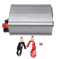 เครื่องเครื่องแปลงกระแสไฟรถยนต์ AC สำหรับยานพาหนะซ่อมเครื่องแปลงไฟไซน์300W จ่ายกำลังไฟต่อเนื่อง600W กำลังไฟสูงสุด12V DC เป็น220V