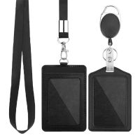 【CW】 Can Buckle Card Holder Heavy Duty Lanyard Retractable Holders Badge Reel Pu Clip