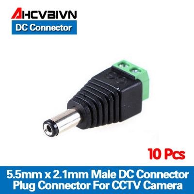 【Flash sale】 AHCVBIVN 10ชิ้น/ล็อต5.5มม. * 2.1มม. DC Connector CCTV Power BNC Connector สำหรับกล้องวงจรปิด Camera