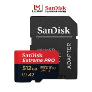 Thẻ Nhớ MicroSDXC SanDisk Extreme Pro V30 A2 512GB 200MB s SDSQXCD-512G