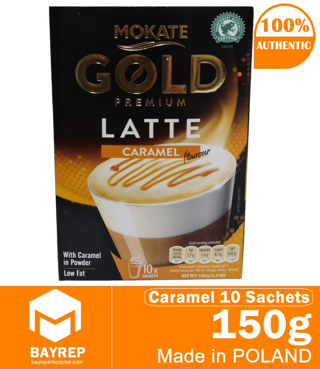 Mokate Gold Premium Latte Caramel Coffee | 10 Sachets (150g) | Lazada PH