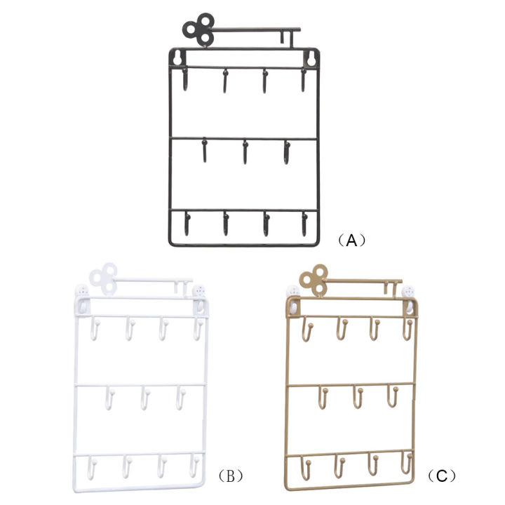 ตะขอแขวน11อันติดผนังสไตล์โมเดิร์นที่ใส่กุญแจเสื้อคลุมหมวกที่แหวนชั้นชั้นเก็บของพวงกุญแจตะขอเสมียนแม่บ้าน