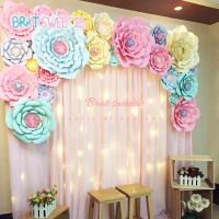 hotx【DT】 20 30cm 40cm Artificial Flowers Fake Baby Shower  Wedding Decoration Backdrop Paper Wall