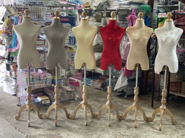 หุ่นโชว์เสื้อผ้า-หุ่นหัวไม้ขาไม้หญิง-หุ่นโชว์เสื้อผ้าผู้หญิง-สัดส่วน-33-25-34นิ้ว-by-wanwanpresent