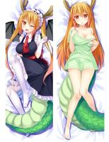 Anime Dakimakura Kobayashi-san Chi No Maid Dragon Pillow Case Miss Kobayashis Dragon Maid Tohru FullBody Decorative Pillowcase