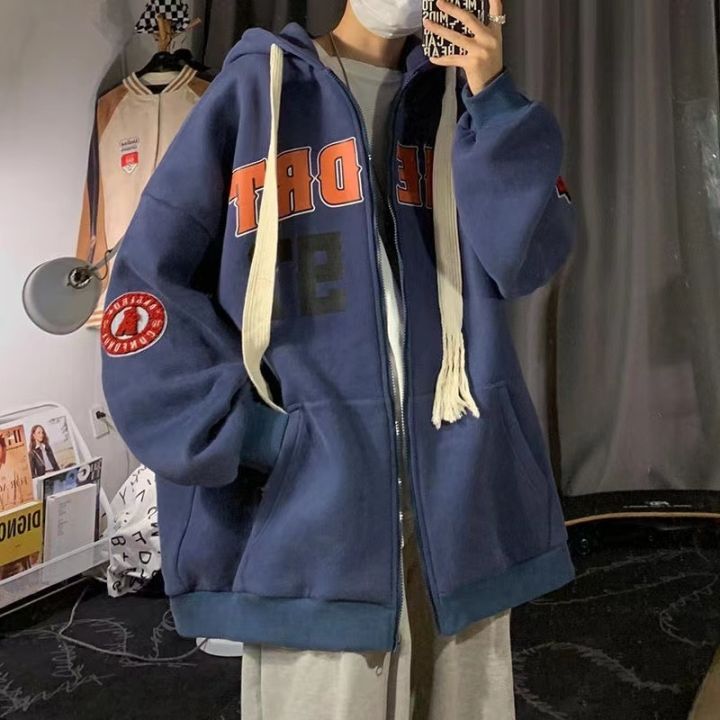 Y2K Baggy Oversized Embroidered Pattern Hoodie