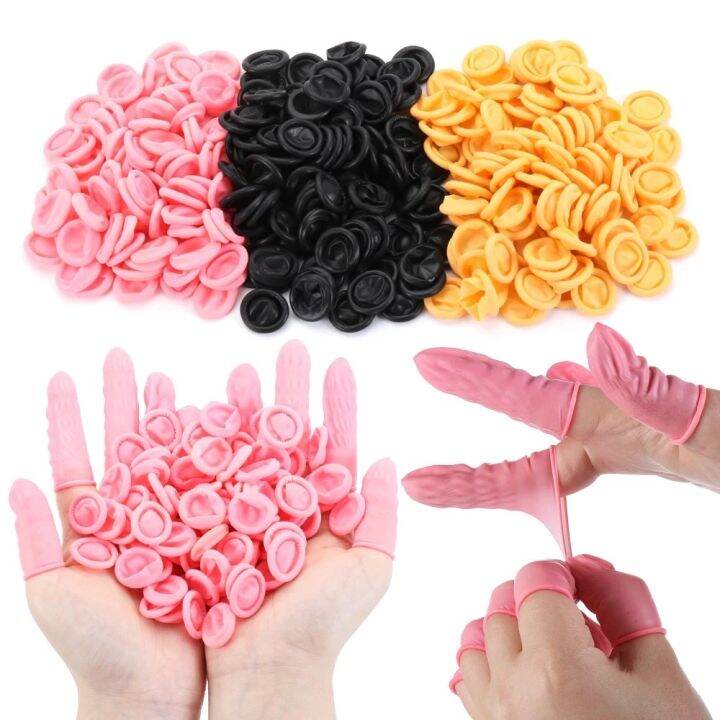 50 PCS RUBBER FINGER COTS / DISPOSABLE ANTI STATIC COT GLOVES Lazada PH