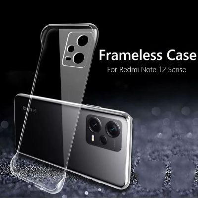 Frameless Slim Clear Hard Back Cover Case On For Xiaomi Redmi Note 12 Pro Plus Note12 Pro Plus+ 5G ShockProof Coque Phone Cases