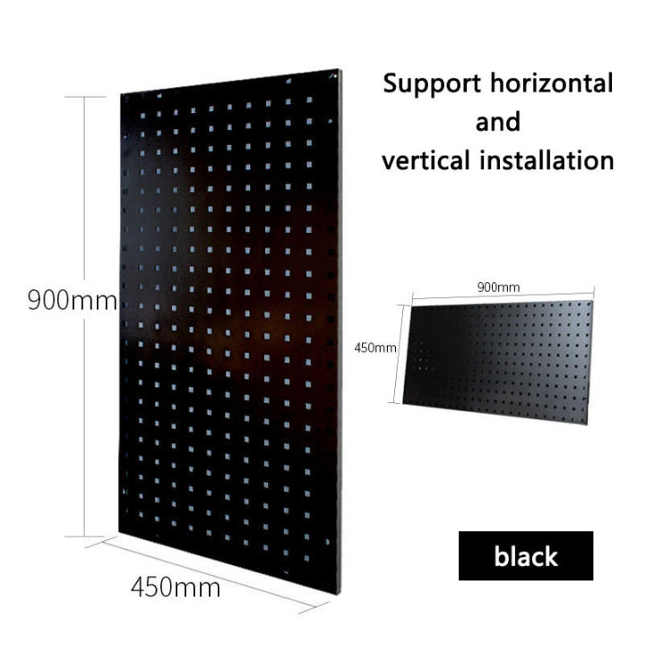 แผง-แผงแขวนเครื่องมือ-แผงแขวน-แผงเครื่องมือ-ที่แขวนของอเนกประสงค์-ที่แขวนอุปกรณ์-ที่แขวนเครื่องมือ-สินค้าพร้อมส่งในไทย-สีดำ-90-40-2mm