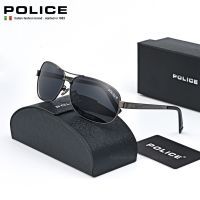 【CW】 POLICE Fashion Trends Retro Sunglasses Men Fashion Classic Brand Glasses Polaroid Aviation Driving Pilot Clout 1