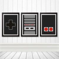 Minimalist Classic FC Gamepad Art พิมพ์งานศิลปะภาพวาด Wall Decor Game Controller ภาพโปสเตอร์ผ้าใบสำหรับห้องเด็ก