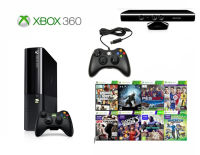 เครื่อง Xbox360 silm e (ตัว Joy xbox360 2 ตัว) + พร้อม Kinect เซนเซอร์กล้องออกกำลังกาย พร้อมเกมในตัวเครื่องฟรี