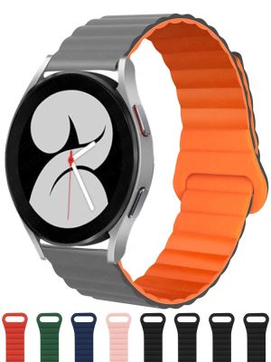 สาย20มม. 22มม. สำหรับนาฬิกา Samsung Galaxy Watch 4/5/4 Classic/5 Pro 45Mm 44Mm 42 40Mm สร้อยข้อมือลูปแม่เหล็ก Correa HUAWEI GT 2e 3 Band CarterFa