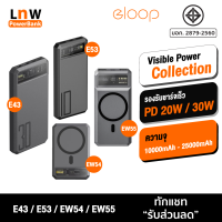 [มีของพร้อมส่ง] Eloop EW54 EW55 E53 E43 MagCharge 10000mAh 20000mAh 25000mAh แบตสำรอง พาวเวอร์แบงค์ 20W 30W Max Powerbank Type C แบตสำรองไร้สาย ชาร์จเร็ว Orsen แท้ 100% wireless