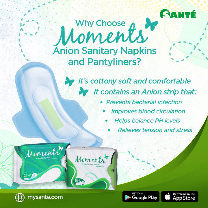 SANITARY NAPKIN with Negative Anion without Harmful Chemicals 10 Pads