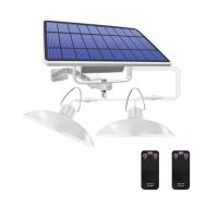 Solar Pendant Lights IP65 Waterproof Lamp with Remote Controller Double Bulb Light for Outdoor Chicken Bullpen,Etc