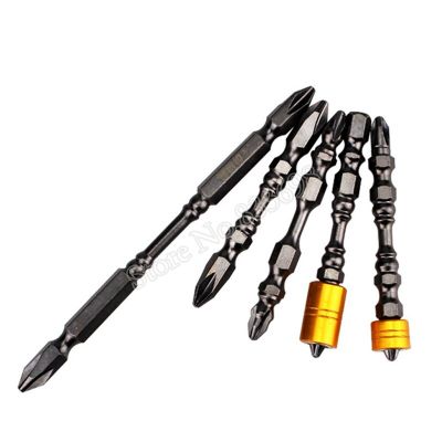 5Pcs 1/4 Double Head Electric Screwdriver Set Phillips Screw Driver Hardness Magnetic 65MM 100MM Cross Head Screwdriver Bit Screw Nut Drivers