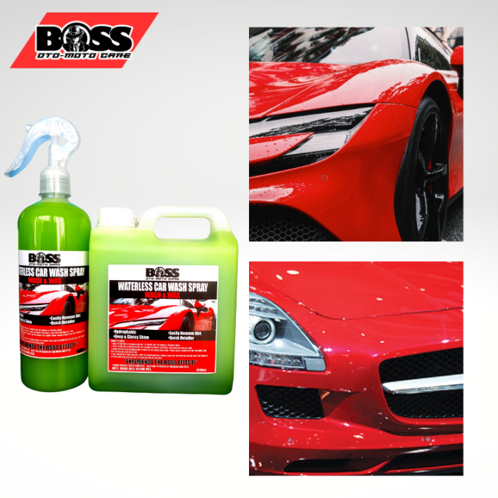 Boss Waterless Car Wash Spray for Cars Bikes and Motorcycles 500ml 1