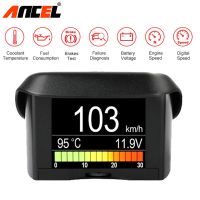 ZZOOI ANCEL A202 On-Board Computer Auto Scanner Digital Display Fuel Consumption Temperature Gauge Speed Test OBD2 Car Diagnostic Tool