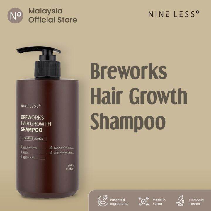 NEW [NINELESS Official] Breworks Hair Growth Shampoo Lazada