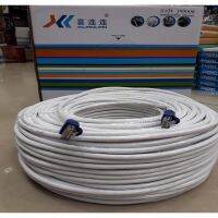 สายเเลนภายใน100เมตร แบบเข้าหัวสำเร็จ XLL CAT6 สายหนาเเข็งเเรงทนทาน