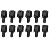 100x Motherboard Nylon Hex Standoff Threaded Spacer M3 Thread 6+6mm Black