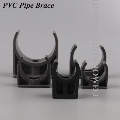 ；【‘； 10Pcs PVC Pipe Clamp O.D 20 25 32 40 50Mm Water Supply Pipe U-Type Card Brace Retainer Garden Irrigation Pipe Plastic Connectors