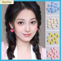 WENYOU 10Pcs สีลูกอมสี อุปกรณ์เครื่องประดับอัญมณี ดีไอวาย สีสันสดใส การทำเครื่องประดับ สากลสากลสากล พวงกุญแจแบบห้อย เครื่องรางหัวใจ สร้อยคอสำหรับผู้หญิง